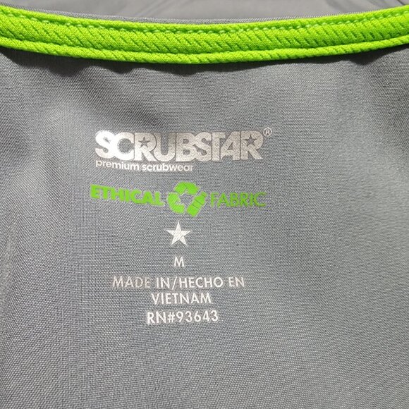Scrubstar Womens Scrub Top Pockets Size XS Moisture Control 4-Way Stretch Gray - Picture 10 of 10